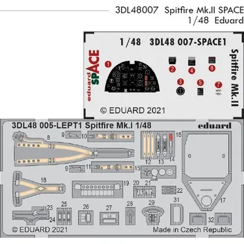 Plastikový model 1/48 Spitfire Mk.II SPACE 3D (EDU)