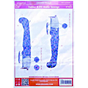 Plastikový model Decals 1/72 Fokker D.VII 4color lozenge (EDU)