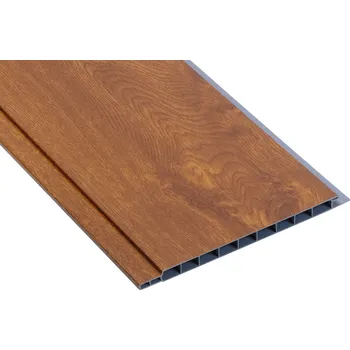 Obklad Fasádní palubka Nordica š. 165mm folie zlatý dub, délka 3mb plastová palubka, UV odolná