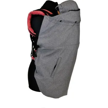 Šátek na nošení dítěte Shara Nosící kapsa - šedá žíhaná fleece Vzor: šedá žíhaná