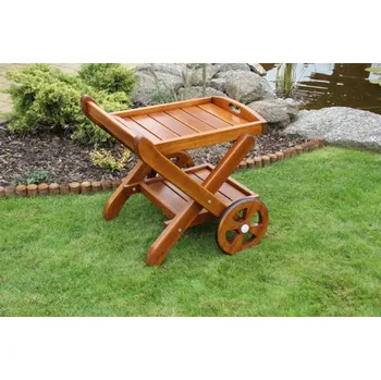Zahradní sestava Zahradní dřevěný servírovací stolek Exclusive (Zahradní dřevěný servírovací stolek)