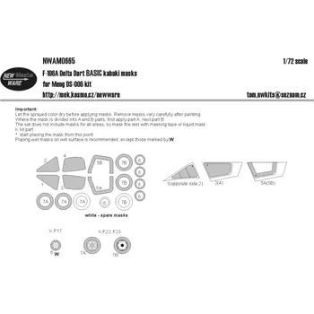 Plastikový model 1/72 Mask F-106A Delta Dart BASIC (MENG DS-006)