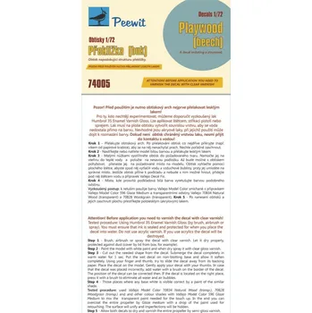 Plastikový model 1/72 Decal Plywood - beech