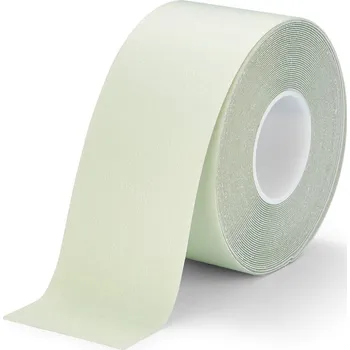 Výstražná páska Fotoluminiscenční podlahová protiskluzová páska FLOMA Extra Super Glow in the Dark - délka 15 m, šířka 10 cm, tloušťka 1,5 mm