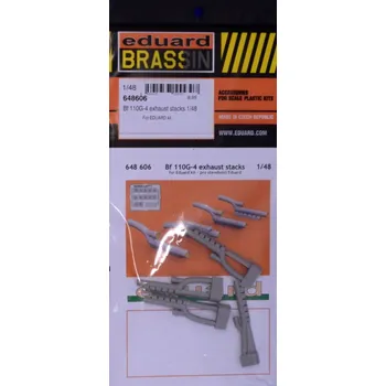 BRASSIN 1/48 Bf 110G-4 exhaust stacks (EDU)