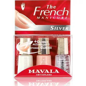 Lak na nehty Mavala French Manicure Silver - Francouzká manikúra 3x5ml