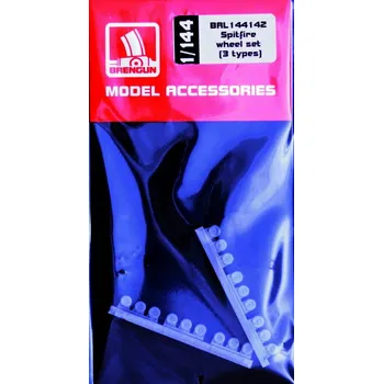 Plastikový model 1/144 Spitfire wheels set (3 types of tires&spoke)