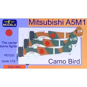 Plastikový model 1/72 Mitsubishi A5M1 Claude Camo Bird (3x camo)