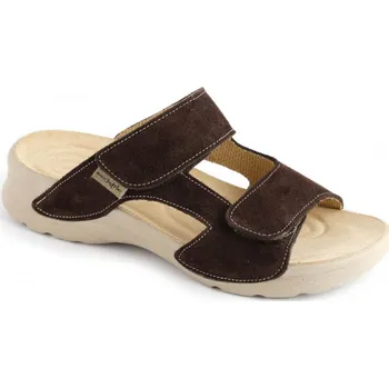 Dámská zdravotní obuv MEDISTYLE MIRKA LM-T14 pantofel tm.hnědý, hnědá - 37