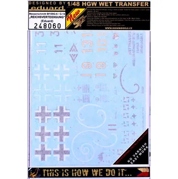 Plastikový model 1/48 Decals Bf 109G-6/G-14 'Reichsverteidigung'