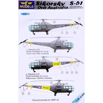 Plastikový model 1/48 Decals Sikorsky S-51 over Australia