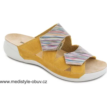 Dámská zdravotní obuv MEDISTYLE MARÍNA 9M-H13 pantofel žlutý, --- - 42