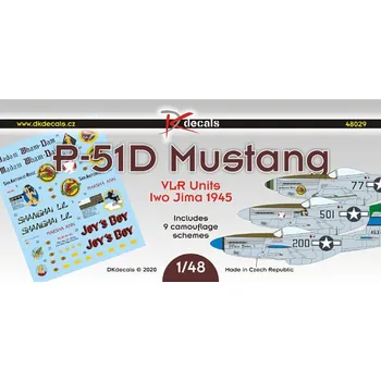 Plastikový model 1/48 P-51D Mustang VLRU Iwo Jima 1945 (9x camo)