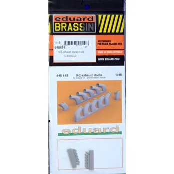 Plastikový model BRASSIN 1/48 Il-2 exhaust stacks (ZVE)