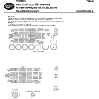Plastikový model 1/48 Mask Bf-110D,D-1/R-1,D-3,E,E-2 BASIC (DRAG)