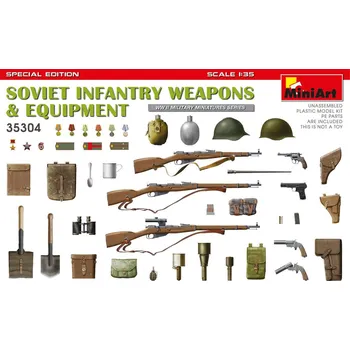 Plastikový model 1/35 Soviet Infantry Weapons & Equipment