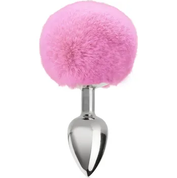 Anální kolík KOVOVÝ ANÁLNÍ KOLÍK S NADÝCHANÝM OCÁSKEM PLYŠOVÝ OHON - 78839651