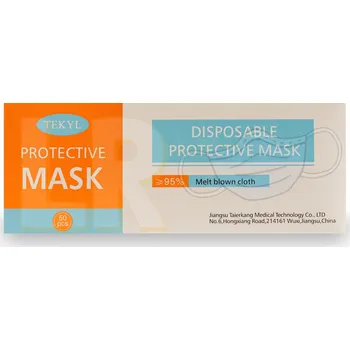 rouška TEKYL Rouška 3vrstvá modrá 50ks