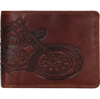 Peněženka Lagen Pánská kožená peněženka 26535 motorka - hnědá