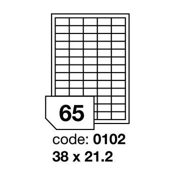 Speciální papír Samolepící etikety Rayfilm Synthetic 38x21,2 mm 100 archů, polyesterové, R0502.0102A