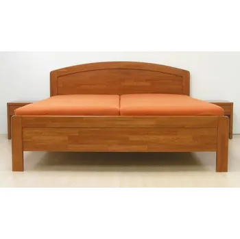 Postel BMB Postel Karlo Art ostrá - masivní buk Moření: šedá, Rozměr: 180 x 200 cm