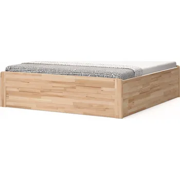 Ložnice BMB Postel Marika s nízkým čelem oblá - masivní buk Moření: lak, Provedení: Bez roštu, Rozměr: 160 x 200 cm