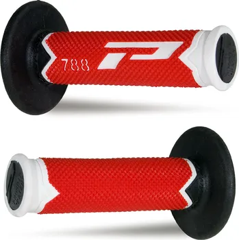 grip Třívrstvé GRIPY MX PROGRIP 788 WHITE/BLACK/RED (Motokrosové rukojeti)