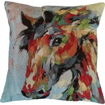Dekorativní polštářek Kůň malba dekorační polštář 45 x 45 cm s výplní| RTex