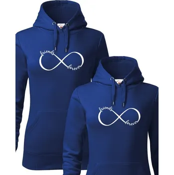 Dámská mikina Dámská/Dětská mikina Friends Forever, Barva Modrá, Canvas Dvě dámské mikiny, Velikost 1 L, Velikost 2 S Bezvatriko.cz 0526