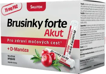 Přírodní produkt Salutem Pharma Brusinky Forte Akut + D-Manosa 10 ampulí