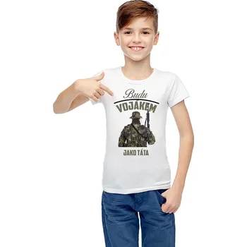 Chlapecké tričko STRIKER Dětské tričko Budu vojákem jako táta Dětská velikost: 10 let