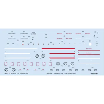 Plastikový model Eduard 1/48 Do 17 stencils (ICM)