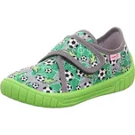 zelené "fotbalové" textilní bačkorky Superfit