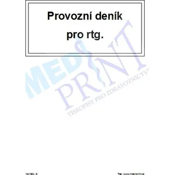 Provozní deník pro RTG diagn.