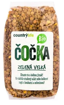 Luštěnina Country Life Čočka zelená Bio 500 g