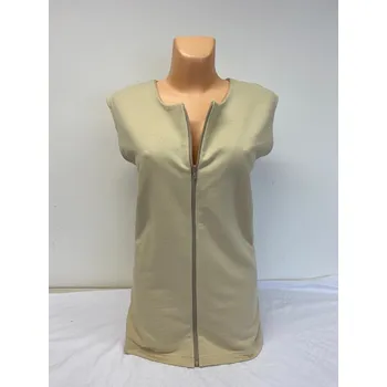 Dámský svetr Béžová vesta propínací M- XXXXXL, Barva Béžová, Velikost 40 - na zakázku, Materiál 100% bavlna