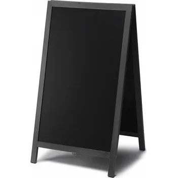 Kancelářský nábytek Dřevěný křídový poutač černý 68x120