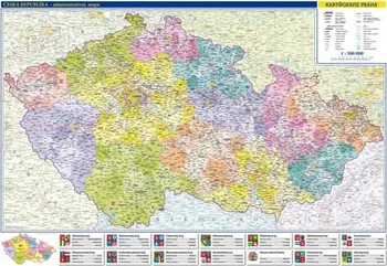 Česká republika: Nástěnná administrativní mapa 1:500 000 - Kartografie PRAHA (2013)