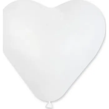 Balónek Balonek 25 cm - srdce bílé - 1 ks