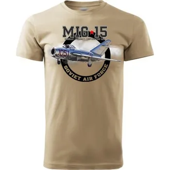 Pánské tričko STRIKER Tričko MIG-15 Barva: Písková, Velikost: M