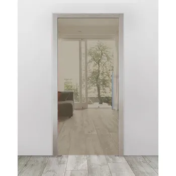 Interiérové dveře Celoskleněné dveře do pouzdra - Planibel bronz Průchozí šířka (cm): 70, Průchozí výška (cm): 197