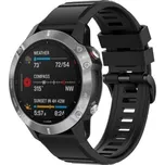 eses Sportovní silikonový řemínek pro Garmin - Černý, QuickFit 22 mm