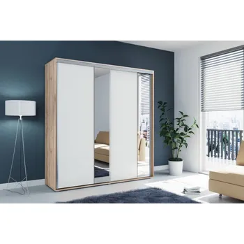 Šatní skříň Skapski Aza A4 – výška 245 CM 200 cm bílá