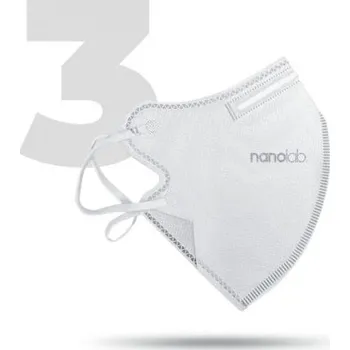 Nanolab FFP3 Bílý respirátor na více použití 3 kusy