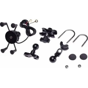 Držák telefonu na řidítka s USB konektorem typ 3