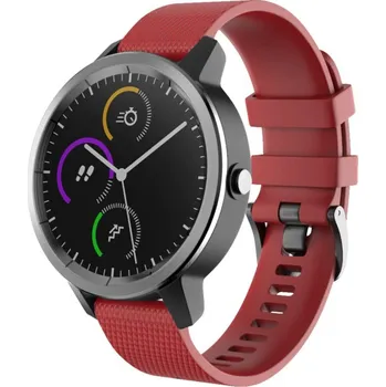 Příslušenství k chytrým hodinkám eses Silikonový vzorovaný řemínek 20 mm - Velikost L, červený