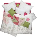 Scanquilt Satén kopretiny bílé/růžové…