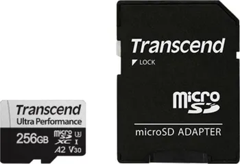 Paměťová karta Transcend MicroSDXC 256 GB Class 10 UHS-I U3 + adaptér (TS256GUSD340S)
