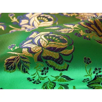 HEDVA ČESKÝ BROKÁT Ondrin 160 krojový brokát RŮŽE zelená | 66