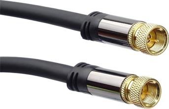 PremiumCord Satelitní antenní HQ kabel F male - F male (135 dB) 4x stíněný 1,5m